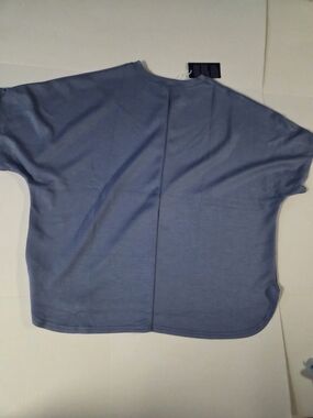 Plus Size Blue Women’s Relaxed Short Sleeve Top & Jogger